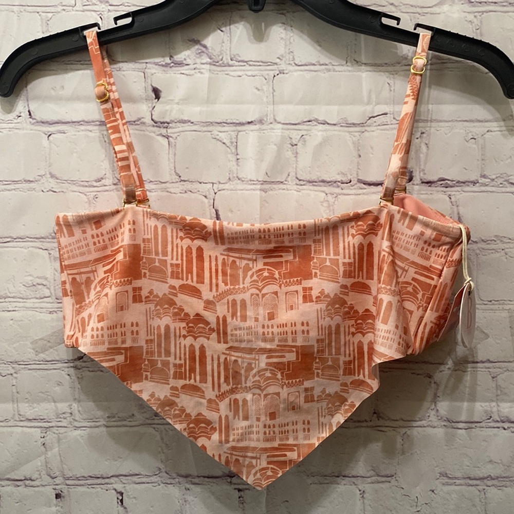 NWT B Swim Convertible Swim Top Vintage Vacation Size Medium Summer